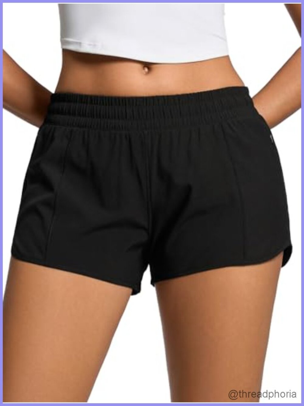 Women's Low Rise Running Shorts with Built-in Mesh Liner Quick-Dry Athletic Gym